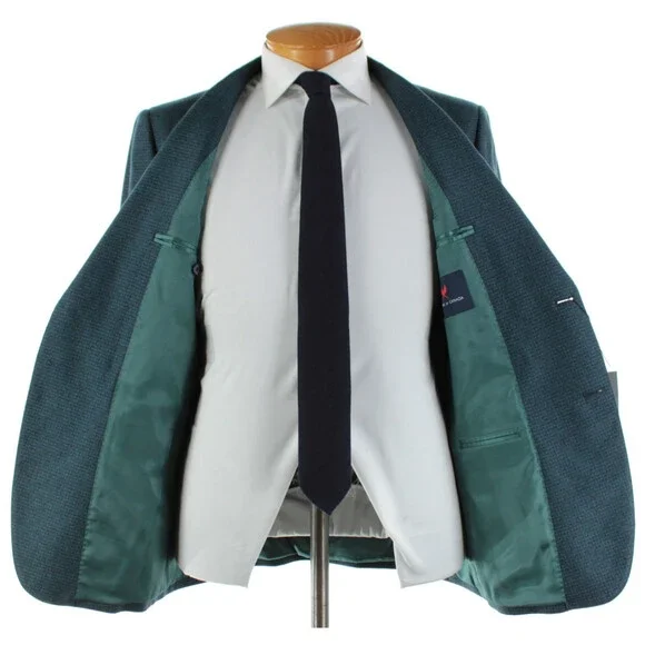 Cardinal of Canada NWT Wool Sport Coat Size 40R US In Blue & Green Melange